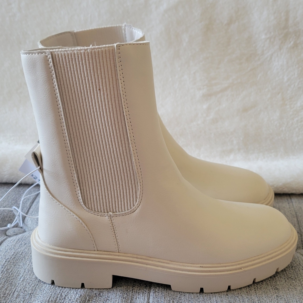 Brand New Cream Ankle Boots